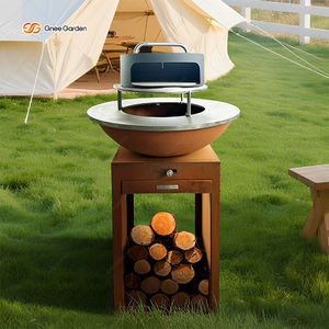 Parrilla de <span class=keywords><strong>Barbacoa</strong></span> de Acero Corten de Estilo Europeo Moderno con <span class=keywords><strong>Chimenea</strong></span> y Función de Carbón - Product Image 3