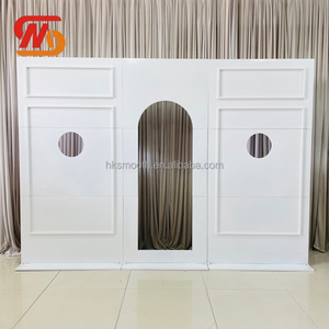 SMOOTH Metal White Wall <b>Backdrop</b> Popular Big Panel Arch <b>Stand</b> for Wedding Decoration Event Supplies - Product Image 1