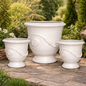 Macetas Redondas de Fibra de Vidrio de Alta Calidad con Acabado Pintado, Ecológicas, Modernas, para Jardín y Exteriores, Aptas para Todas las Estaciones - Product Image 6