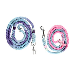 Ombr-Correa de algodón con gradiente personalizado para mascotas, correa de algodón hecha a mano para perro - Product Image 3