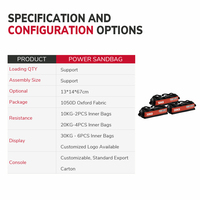 Sacs de sable de compétition hybrides, spécifications standard, en nylon Cordura, pour événements sportifs