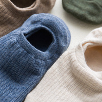 Chaussettes invisibles en coton pour hommes, printemps/été, couleur unie, sportives, décontractées, professionnelles, coupe basse, semelles antidérapantes en silicone, aiguille simple
