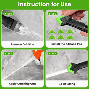 Juego de Espátulas Ajustables Plegables con Hoja Metálica y Hojas de Plástico para Reparación y Eliminación - Product Image 2