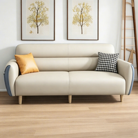 Ensemble de canapés pour salon, canapé moderne en tissu 3 places, canapé de bureau à domicile avec pieds en bois, vente en gros
