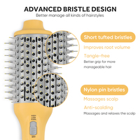 Sèche-cheveux professionnel avec brosse ronde volumisante, brosse sèche-cheveux ionique pour boucler et lisser les cheveux