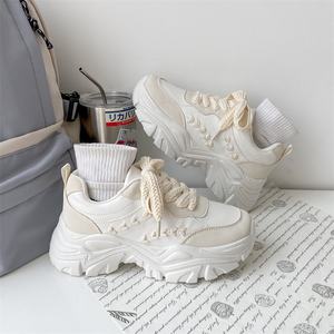 New Women's Casual Breathable Fashion Trend High Quality PU Upper <b>Running</b> <b>Shoes</b> Small White - Product Image 5