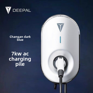 Borne de <span class=keywords><strong>Recharge</strong></span> Domestique <span class=keywords><strong>pour</strong></span> Véhicules Électriques Changan A08 Bleu Foncé 7KW AC 220V, Déverrouillage par <span class=keywords><strong>Carte</strong></span>, Programmation à Distance, Compatible avec la Plupart des Véhicules Électriques - Product Image 1