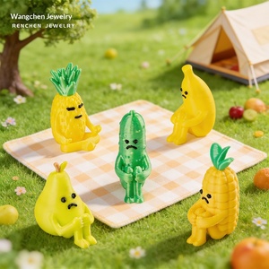 Petits accessoires créatifs en résine plastique pour artisanat, motifs de fruits, maïs et personnages de dessins animés, technique d'émail goutte à goutte - Product Image 4