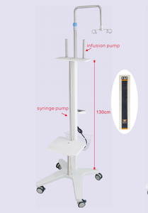 ชุดปั๊มฉีดยาแบบเคลื่อนย้ายได้ รุ่น Pump Infusion Series สีขาว ทำจากสแตนเลสเกรด I สำหรับใช้ในโรงพยาบาล  ขาตั้งน้ำเกลือแบบ Heavy Duty - Product Image 6