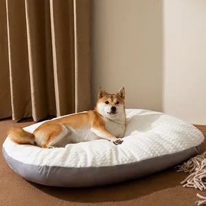 Factory Custom High Quality Breathable Dog Cushion Bed Orthopedic Grey Memory Foam Pet Dog Wholesale Square Bulk Kennel