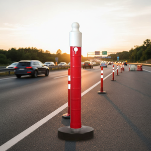 110 X 1200 mm Floating Delineator Post for <b>Roadway</b> & Traffic <b>Safety</b> White Reflective Tape Made of PE PVC Rubber Plastic & PU - Product Image 3
