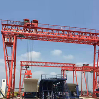 Grue portique à double poutre robuste de 30 à 100 tonnes, type rail anti-vent pour la construction de ponts
