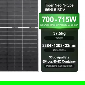 Módulo Solar Bifacial de Doble Vidrio Tipo N de 700W 705W 710W 720W 730W para Sistema de Energía Solar - Product Image 3