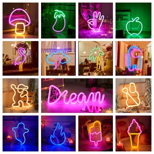 Luz Decorativa LED de Neón con Forma de Planeta y Mariposa, Directo de Fábrica, Luz Nocturna Creativa para Fotografía, 6000 Lúmenes, Regulable - Product Image 3