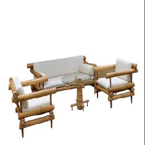 Superior Quality Handmade Eco-Friendly Indoor Outdoor Bamboo <b>Sofa</b> <b>Set</b> for Hotel Villa Park Garden Living Room Farmhouse - Product Image 1