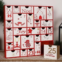 Calendrier de l'Avent de Noël personnalisé de haute qualité avec compte à rebours de 25 jours, chocolats, emballages de calendrier de Noël