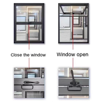 Ventana Plegable Vertical de Estilo Americano Moderno, Personalizada de Fábrica, Insonorizada, de Aluminio y Vidrio Templado, Plegable hacia Arriba, para Bares y Tiendas