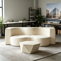 Canapé OEM en tissu floqué doux et compressé, sans assemblage requis, idéal pour salon, appartement et villa