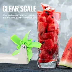 Gloway Kitchen Supplies Gadget Stainless Steel Watermelon Cutter Knife Corer Fruit Tools Watermelon Windmill Cutter Slicer