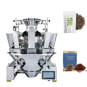 Bon marché Doypack automatique pesant la machine à emballer les sachets de remplissage en poudre de grains de fruits secs feuilles de thé vert