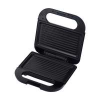 Machine à sandwich électrique 2 tranches avec plaques fixes, indicateur lumineux de prêts, pour petit-déjeuner et cuisine domestique, idéale pour la cuisson quotidienne