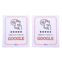 Support de carte de visite NFC personnalisé avec affichage numérique imprimé intelligent pour menu de table et avis Google