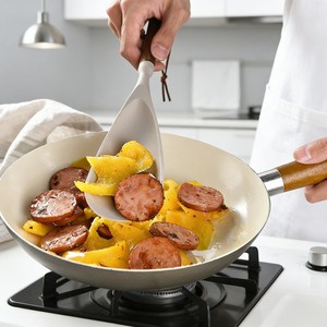 Juego de espátulas de silicona con mango de madera de acacia, 2 piezas, aptas para horno, utensilios de cocina - Product Image 3