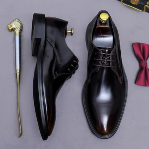 Latest Italian Mens Dress Shoes All Genuine Leather Oxford Shoes for Business Office Big Size - Product Image 2