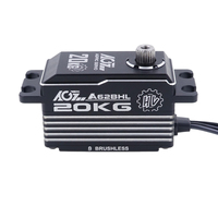 Servo HV sin Escobillas de Perfil Bajo Programable AGFrc A62BHL con Carcasa de Aluminio, 20KG, 0.07Seg, para Coche, Barco y Avión RC