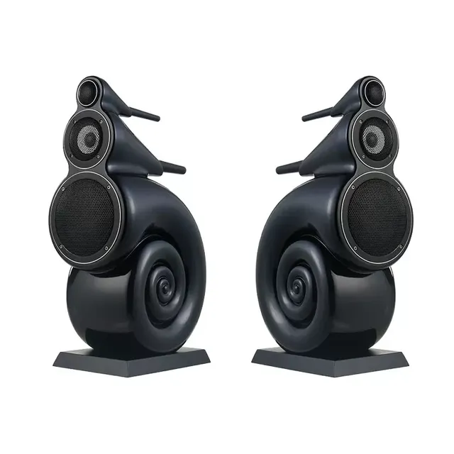 HiFi Bookshelf Speaker with Active Three-Way Crossover 5-inch 50W 2.0 Channel Wood Cabinet Computer Use Good Sound Speaker