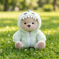 Costume de dinosaure vert, poupée en peluche Lina Bear, ours en peluche articulé, collection de cadeaux et d'objets de décoration tendance