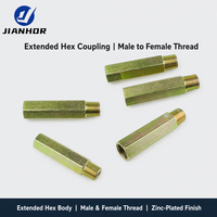 Raccord hexagonal étendu mâle-femelle zingué pour adaptateur d'extension de filetage de buse de graissage