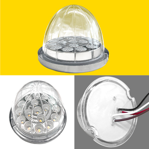 2PCS Dual Revolution 17LED Watermelon Lights Turn Lamps Truck Trailer Amber White Dual Colors Side Markers - Product Image 2