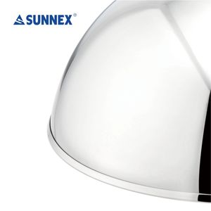 Vaisselle de restaurant commerciale 10 pouces assiette ronde en acier inoxydable couvercle de plat de service couvercle de plaque de nourriture à la vapeur - Product Image 3