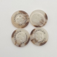 Boutons en résine imitation corne de luxe, vente en gros d'usine, 20 mm, 4 trous, durables, motif écaille de tortue, boutons de couture pour vêtements de mode