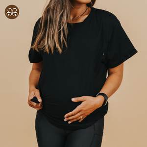 All'ingrosso Logo personalizzato abbigliamento premaman <span class=keywords><strong>da</strong></span> donna t-shirt morbida ogni giorno che allatta maniche corte - Product Image 3