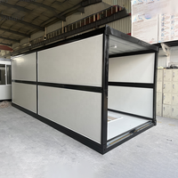 Maison conteneur préfabriquée pliable 20 pieds, modulaire, respirante, pour usage extérieur, design moderne, abri de camping et de réfugiés pour hôtel et atelier