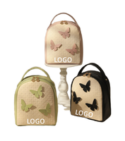 Sac de rangement pour maquillage DICHOS Butterfly Woven, en PU contrasté, trousse de toilette multi-compartiments, grande capacité, sac de voyage
