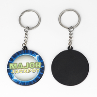 Porte-clés personnalisable avec logo d'entreprise - Détails de contact gravés au laser au dos - Cadeau en alliage de zinc durable