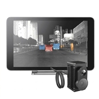Système de vision nocturne thermique IA 7 pouces pour véhicules, caméra infrarouge 256x192, assistance à la conduite double spectre, enregistrement DVR