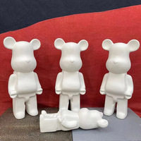 Drôle DIY Peinture Fluide 28cm Vinyle Résine Brickbear Jouet Avec Enfants Creative Versing Bear