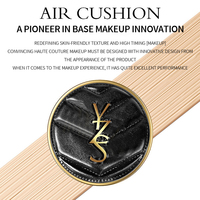 YZS 3 Warna Krim BB Kulit Berlogo Kustom dengan Bantalan Udara, Tahan Lama, Tahan Air, Warna Ivory White, Concealer dan Foundation untuk Wanita