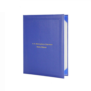 Fabbrica a buon mercato <span class=keywords><strong>A4</strong></span> formato <span class=keywords><strong>cartellina</strong></span> in similpelle di cartone certificato di laurea con Logo Foil - Product Image 1
