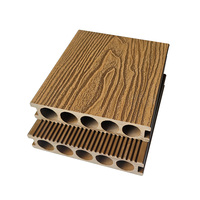 Dek Lantai WPC (Wood Plastic Composite) Rustic Embossed Smooth Square 18mm, Sistem Interlocking, Motif Kayu, Tahan Cuaca, Cocok untuk Tepi Kolam Renang