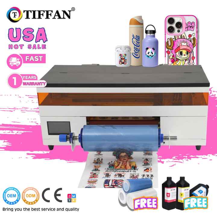Small desktop A3 UV DTF Printer 30 Cm Imprimante Ab Film Dx7 Heads All ...