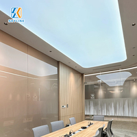 Panel Lampu Langit-langit Persegi Panjang Cloud Lamp Film Transparan Penyerap Cahaya Kelas A Tahan Api Aluminium LED 5000 Lumens