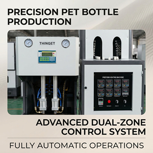 เครื่องเป่าขวดพลาสติก PET กึ่งอัตโนมัติแบบ 2 ช่อง |   2000 ชิ้นต่อชั่วโมง |   มอเตอร์ PLC |   ได้รับการรับรองมาตรฐาน CE |   เป็นมิตรกับสิ่งแวดล้อม ดูแลรักษาง่าย |   ฮั่นหยู - Product Image 2