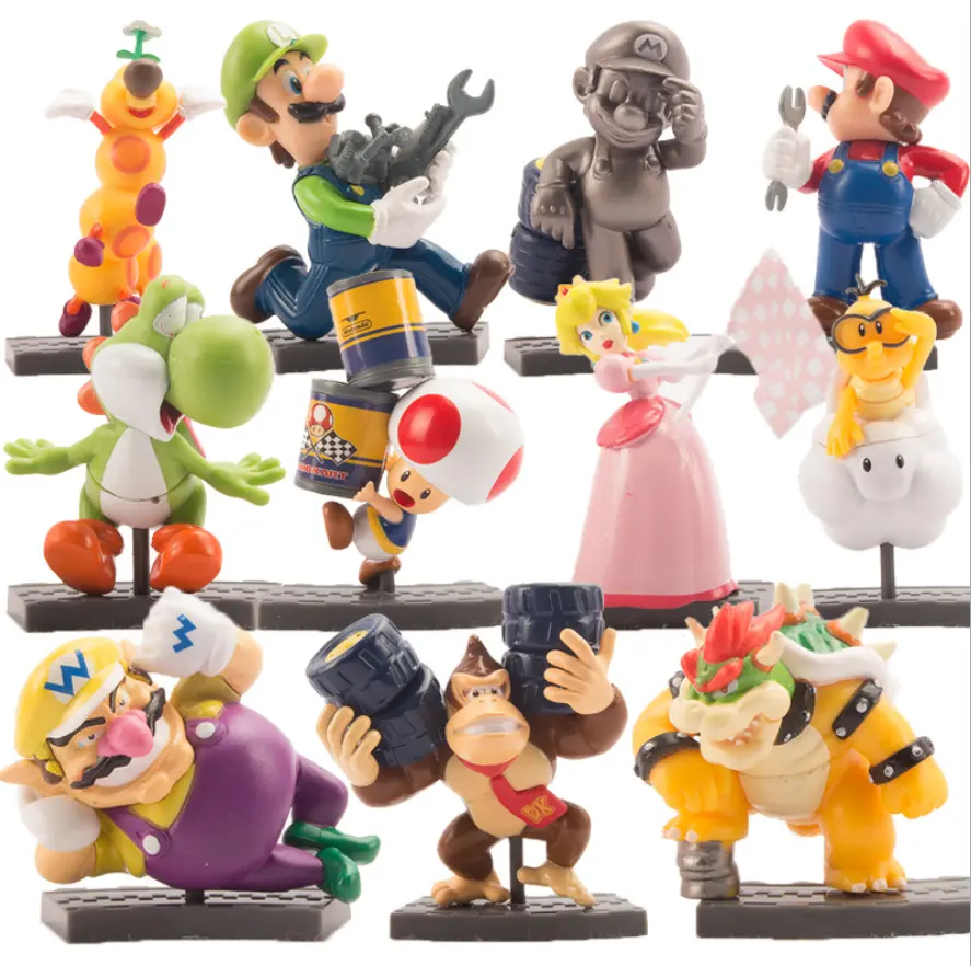 Neu kommende echte 11 Stück pro Set 5-9cm PVC Anime Cartoon Figuren Mario Bros Action figur mit Blind Box für Geschenke