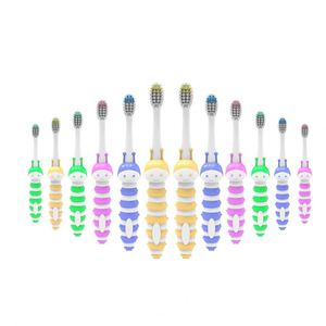 Blue 2025 Factory Wholesale <b>Kids</b> Toothbrush PP+TPR Customized Cartoon Handle Medium Bristles Home Use for - Product Image 1