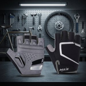 Gants de musculation Mas pour hommes et femmes, respirants, en cuir, antidérapants, protection de la paume, demi-doigts, gants anti-choc pour entraînement fitness - Product Image 2